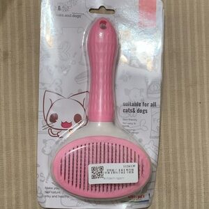 Pink Pet Grooming Brush for Cats and Dogs
